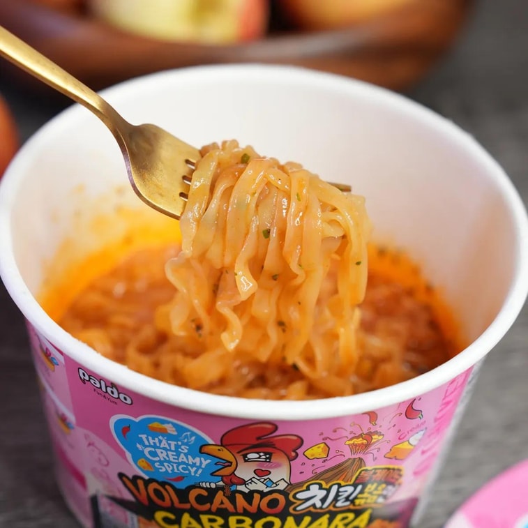 韩国PALDO八道 火山奶油辣鸡面 辣奶油培根味 105g【韩式方便面拉面】 3