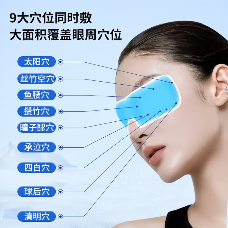 【中国直邮】 蜀风雅香 FIT MOMENT 叶黄素冷敷眼贴 冰敷眼罩缓解眼疲劳干眼涩视力模糊儿童护眼贴 10贴 6