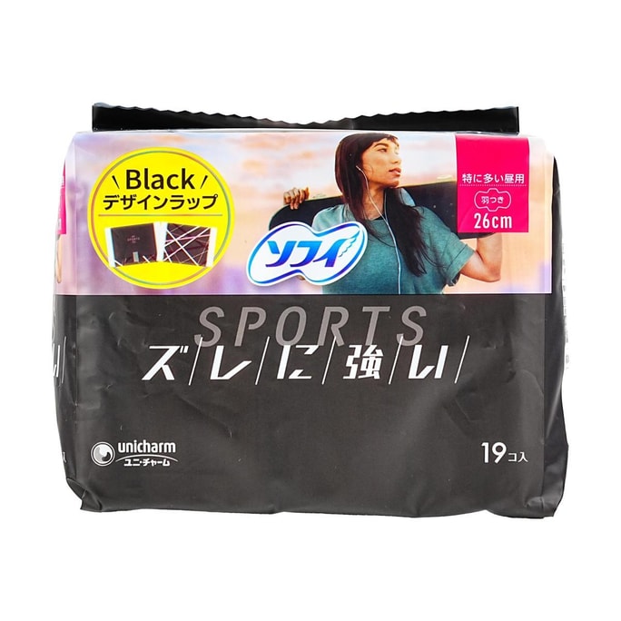 尤妮佳 Sofy 運動衛生棉 260mm 日用量多型(帶護翼)19片