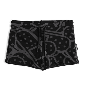 美国 MOM LOVES ME 儿童男孩创可贴游泳短裤 - 黑色 10-11岁