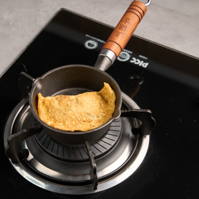Small Iron Wok Mini Fried Egg Dumpling Pan Frying Pan 13cm