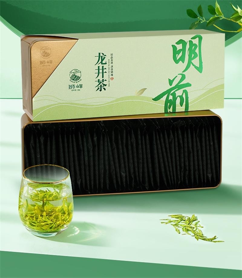【中国直邮】 狮峰茶叶 2025新茶上市狮峰牌特级明前龙井茶叶正宗龙井43号绿茶独立小包装 30包/盒