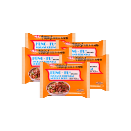 【Value Pack】KUNG FU Instant Beef Flavor Noodle Soup, 3 oz*5
