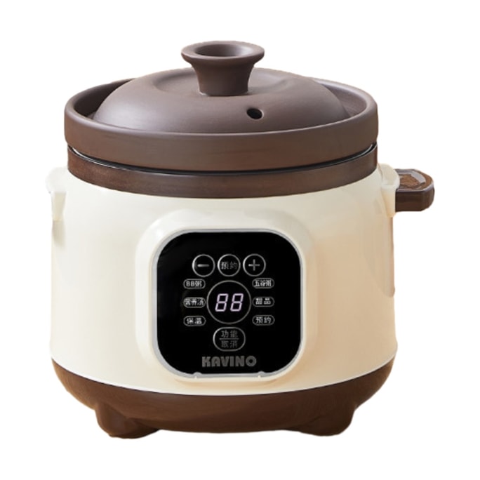 Purple clay electric stew pot fully automatic soup stew pot multi-functional electric clay pot with steamer 1.8L  1 set