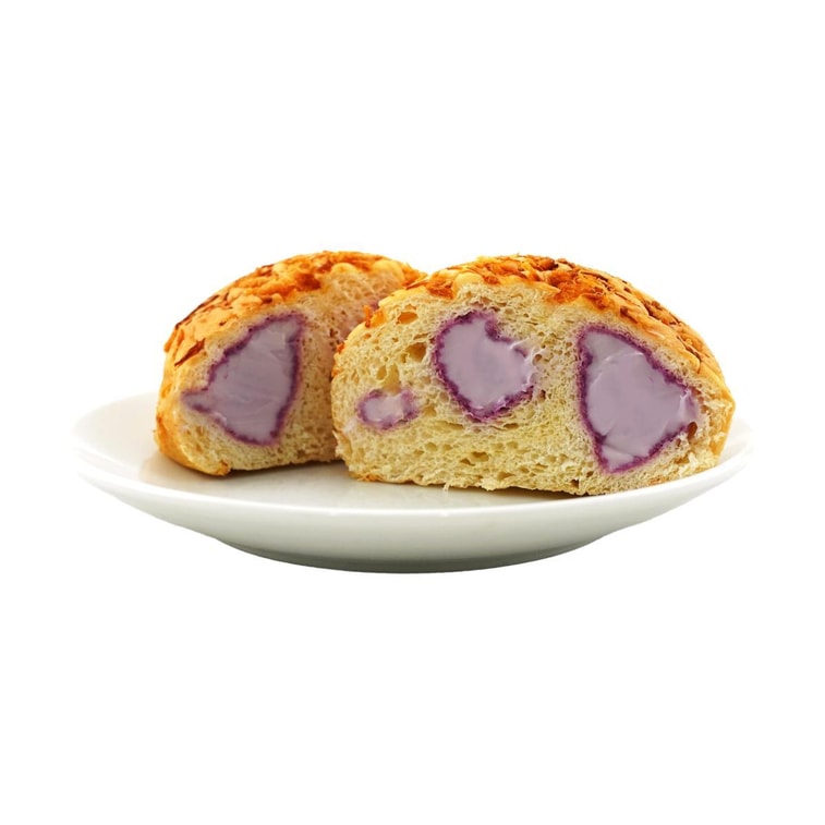 Molten Lava Taro Chicken Meat Floss Cream Bread 13.76 oz 13