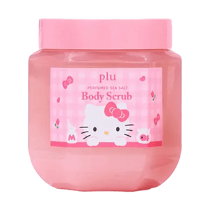 우디 플로럴 향의 바다 소금 바디 스크럽 600g + 스크런치, 헬로 키티 에디션