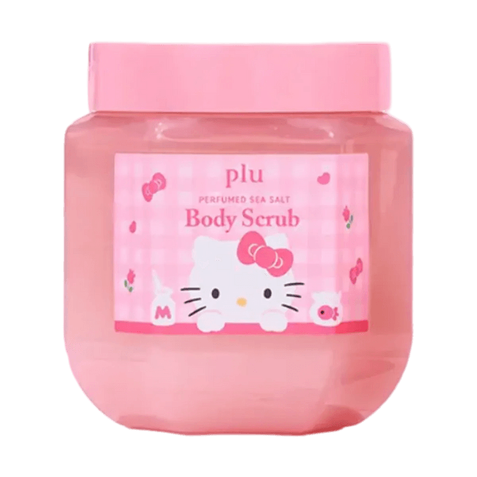 Perfumed Sea Salt Body Scrub Woody Floral 600g + Scrunchy, HELLO KITTY EDITION