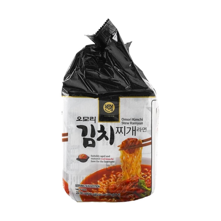 Omori Kimchi Stew Ramen - Instant Noodles, 4 Packs* 5.64oz 3
