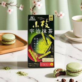 日本MORINAGA森永 小枝宇治抹茶巧克力涂层饼干棒  21.6g【季节限定】