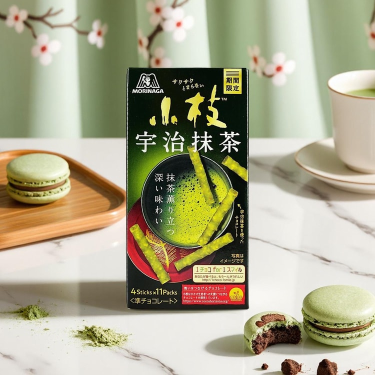 MORINAGA Koeda Milk Chocolate Biscuit Stick Uji Matcha Flavor