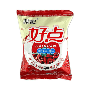 【中国直邮】 常记 好点干脆面干吃面川辣牛肉味48g*5袋