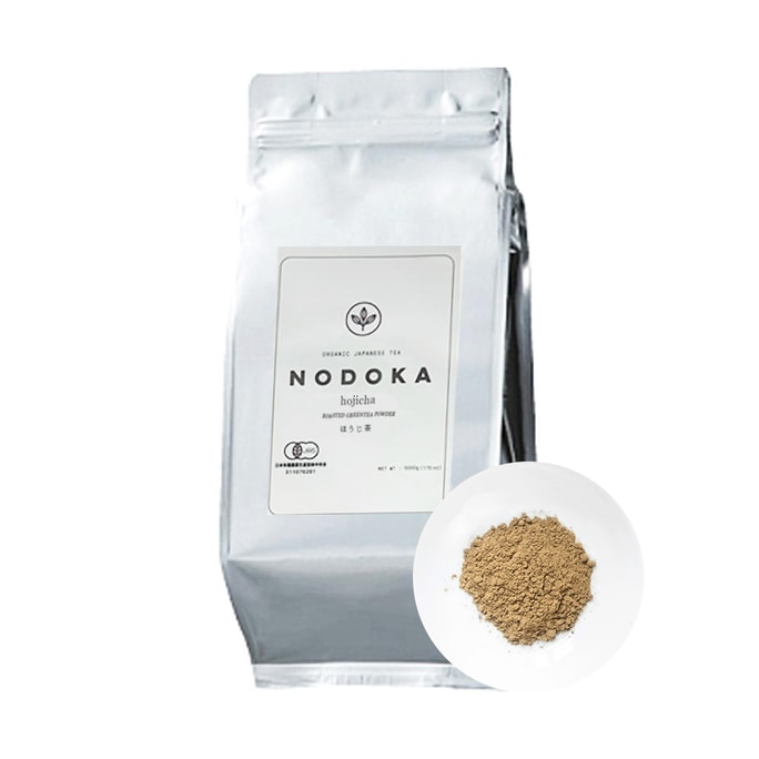 日本 NODOKA 有機ほうじ茶パウダー 袋 1kg (2.2 ポンド)
