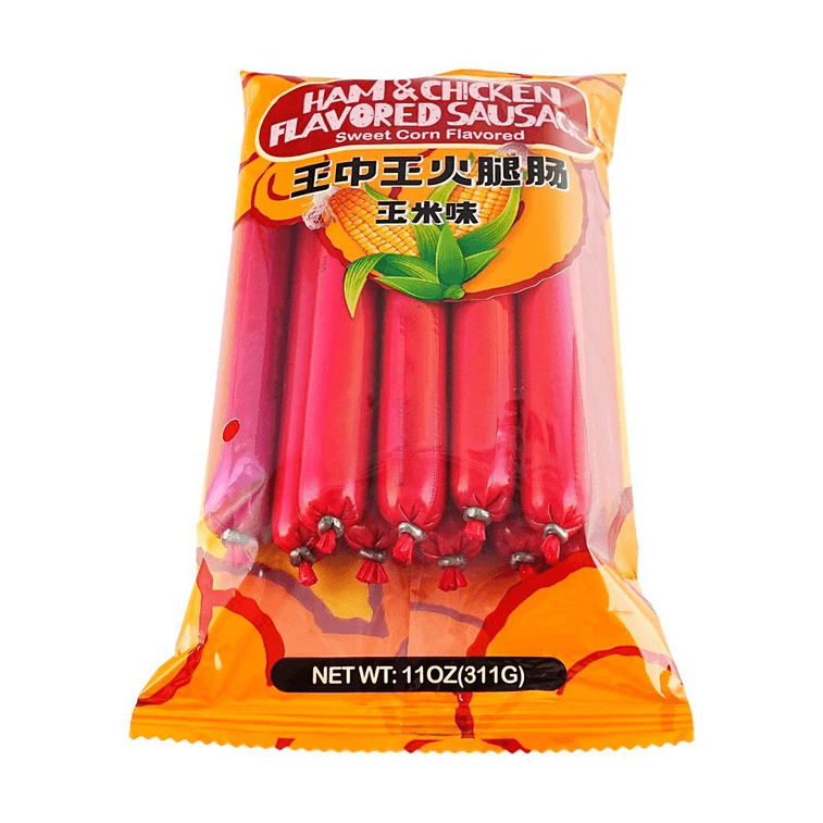 YAUSEN 王中王火腿肠 鸡肉香肠+玉米香肠 331g*6包【2种口味6包组合装】【USDA认证】【夜宵泡面搭子】 17