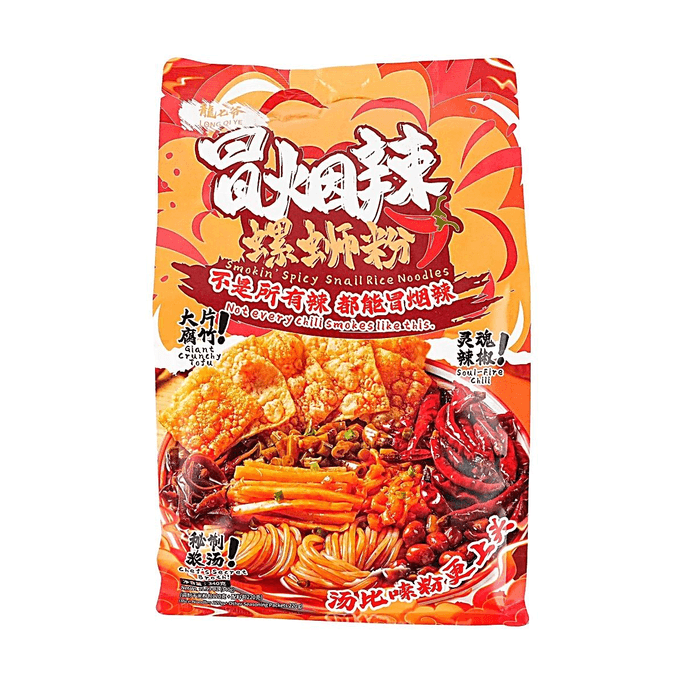 龙七爷 冒烟辣螺蛳粉 340g【爆辣红油+秘制浓汤+大片腐竹】【正宗柳州风味】