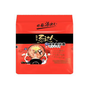 台湾统一 汤达人 方便面 韩式辣牛肉味汤面 五连包 625g 包装随机发送