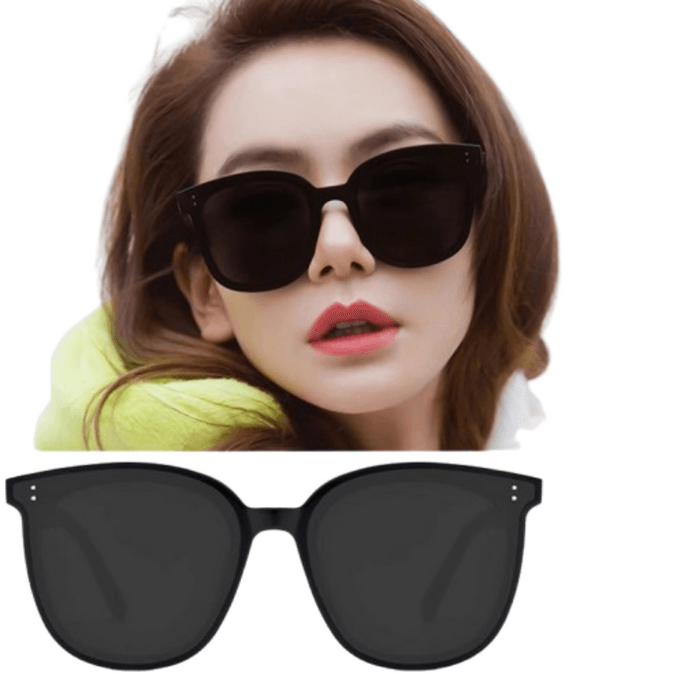 Sunglasses female male sunscreen sun glasses show face small M  models (high-definition polarised) 1 pair of packages