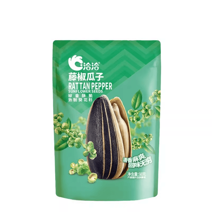Qiaqia Green Pepper Flavor 98g Sunflower Seeds Large Pack Snack *1 Pack