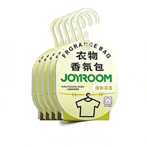 Jiletang ワードローブ用芳香剤サシェ、フレッシュティーの香り、1袋（5袋入り） - 衣類に長持ちする香りを届け、消臭・防カビ効果もあります。男女兼用の衣類に使えるユニークな香りのディフューザーです。