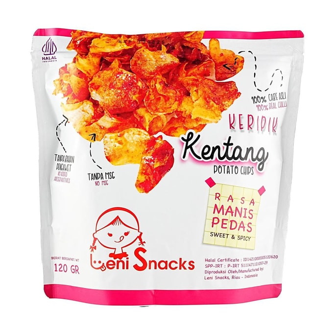 Sweet & Hot Spicy Potato Chips 4.2 oz