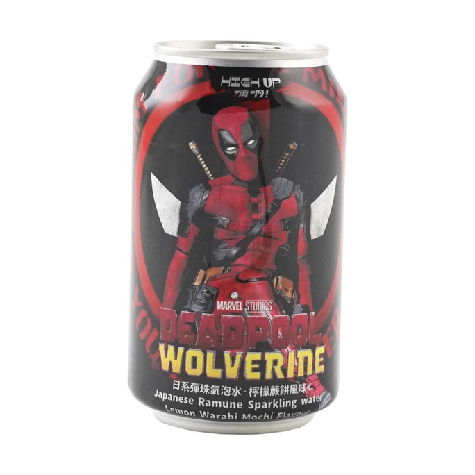 Deadpool&Wolverine Ramune Sparkling Water,Lemon Warabi Flavor,11.16 fl oz