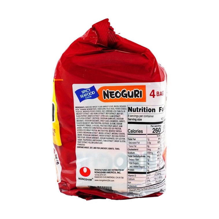 Neoguri Udon Ramen Instant Noodle Spicy Seafood Flavor, 4 Pack,16.9 oz 【BTS Jeon Jeongguk's Pick】 7