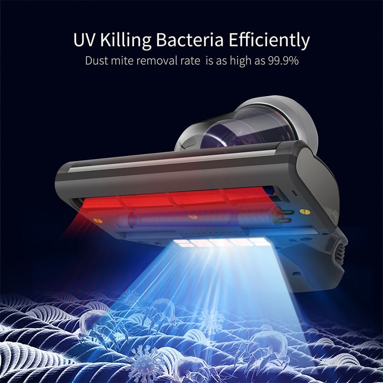 Mattress Vacuum Cleaner UV-C Light & High Heating 14Kpa Suction 480W Anti-Mites Dust & Pet Hair (JV35 Corded) 7