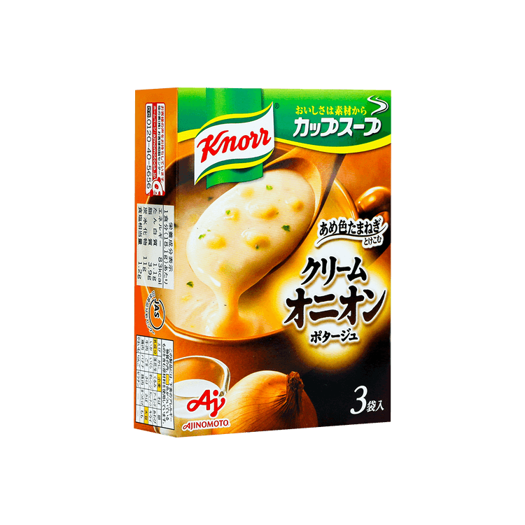 AJINOMOTO Instant Cream of Onion Soup - Potage, 3 Packs* 1.9oz