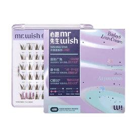 Wide-Angle Big Eyes, Wishing Star Series 3D Magnetic Eyelash, 48 clusters, #Baileys Glue-Free | Brown Dramatic Manga