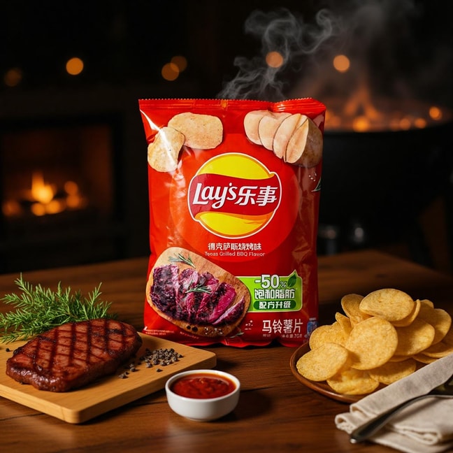 Texas Grilled BBQ Potato Chips, 2.46oz