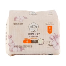 韩国GOOD FEEL 无漂白100%有机纯棉护垫 日常系列 长款 17.5cm 27个装