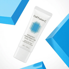 韩国CELL FUSION C秀肤生 水分精华清凉防晒霜 SPF50+ PA++++ 35ml*2 补水降温 防热老化 镇静舒缓 12H持久 敏感肌适用【1+1】