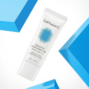 Aquatica Sunscreen 100, SPF50+ PA++++, Hydrating Sun Cream, 1.18 fl.oz.*2【1+1】