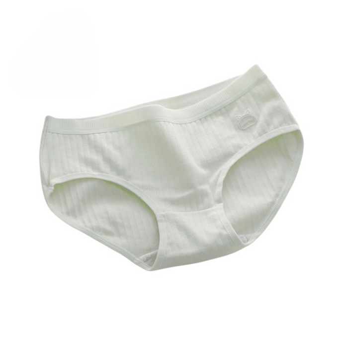 【中国直送】Bonas ミッドウエスト下着 純綿 シームレス 抗菌 ガールズショーツ ブリーフ ピンク 3Mコード