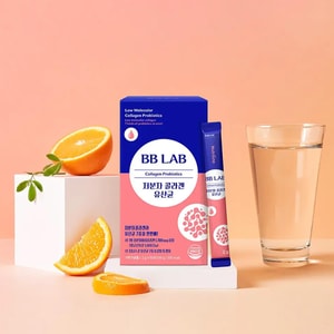 Low Molecular Collagen Probiotics, 50 Sticks, Orange Flavor【1700mg Fish Collagen 12 Probiotics】