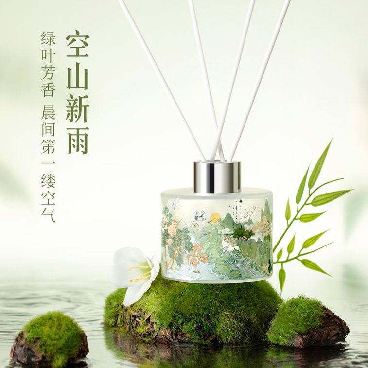 【中国直邮】 故宫淘宝 无火香薰礼盒 故宫文创  空山新雨  一盒装【无火香薰100ml 精美卡片+精美礼盒】 4