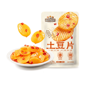 Barbecue flavored potato chips with a slightly spicy flavor [Internet celebrity hot item] Small snacks [2 packs inside] 100g * 1 pack