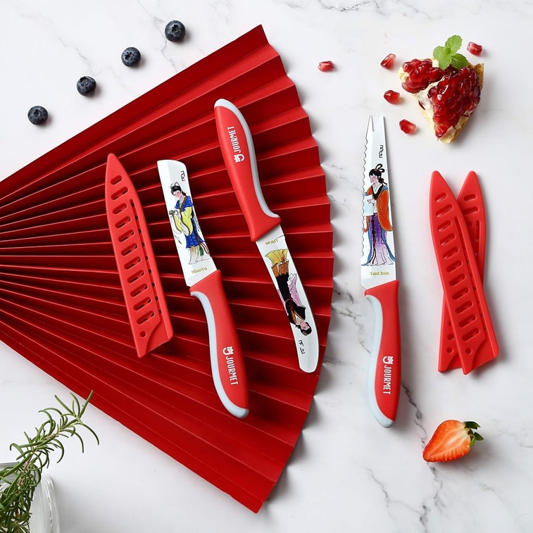  JOURMET 24 件套红楼梦十二美人系列套装高级不锈钢厨房刀具彩色刀具套装 4