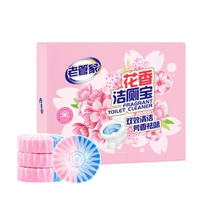 Flower Toilet Bowl Cleaner Deodorises and removes odours and stains 4pcs 1 box
