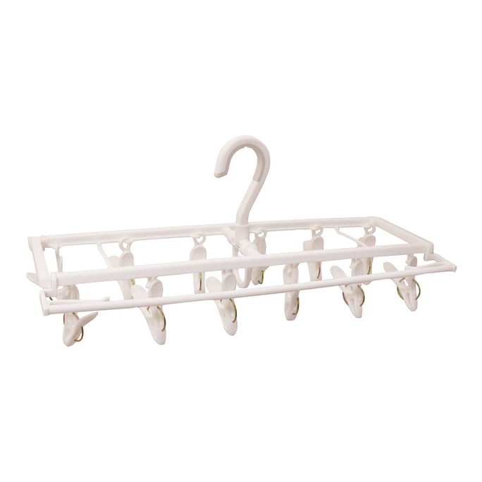 Clothes Hanger For Indoor Drying White 12 Clips