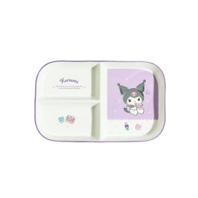 Sanrio Cartoon Home Dividing Ceramic Plate - Kuromi 1PC