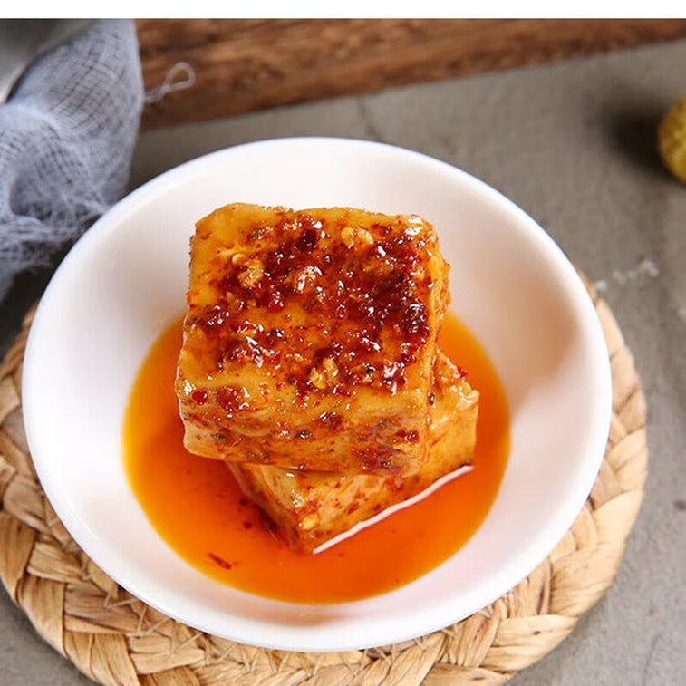 Sichuan Red Oil Fermented Tofu 180-Day Earthen Jar Fermented No Additives Mild & Creamy 220g 9