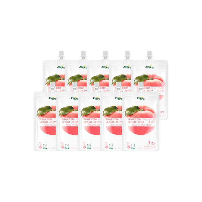Peach Konjac Jelly Drink - Healthy & Low-Calorie, 10 Pieces* 5.07fl oz
