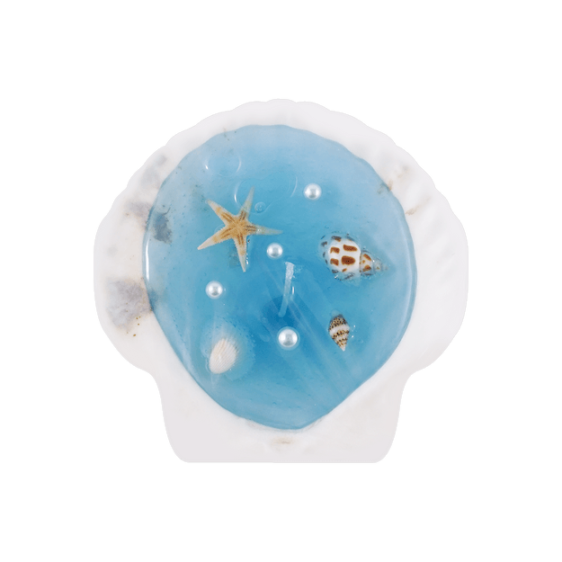 商品详情 - 可爱ins风 拍照必备 立体贝壳小蜡烛 蓝色贝壳 - image  0