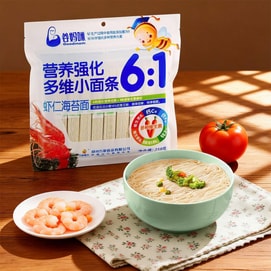 Baby Food Supplement Infant Noodles Nutrient-enriched 6:1 Shrimp Seaweed Noodles, 7.69 oz