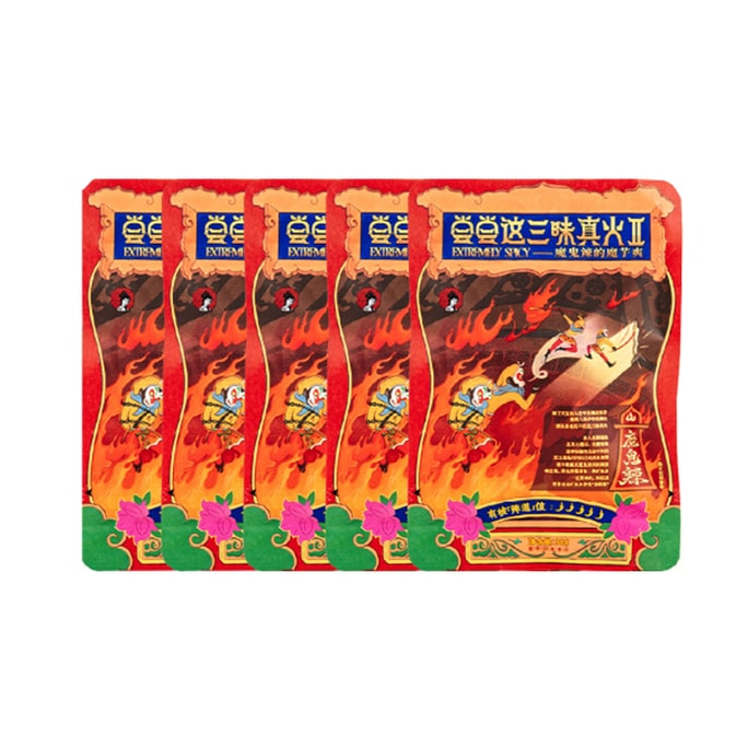 [중국 직송] 차얀웨세차얀 ​​패밀리 곤약 주스 스낵, 인스턴트 누들 컴패니언, 악마의 매운 곤약 주스 30g*5팩