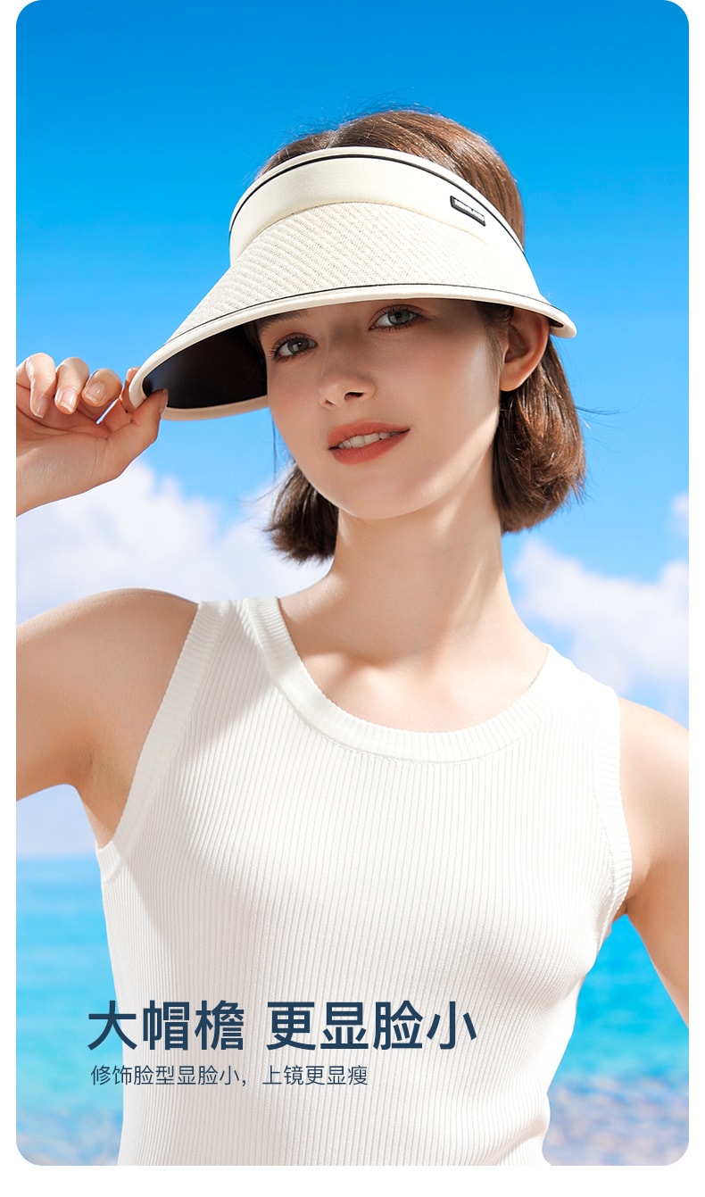 【赠品】GoloveJoy 女士拉菲草帽 卡其色一顶 夏季户外遮阳 大帽檐防晒 轻薄透气