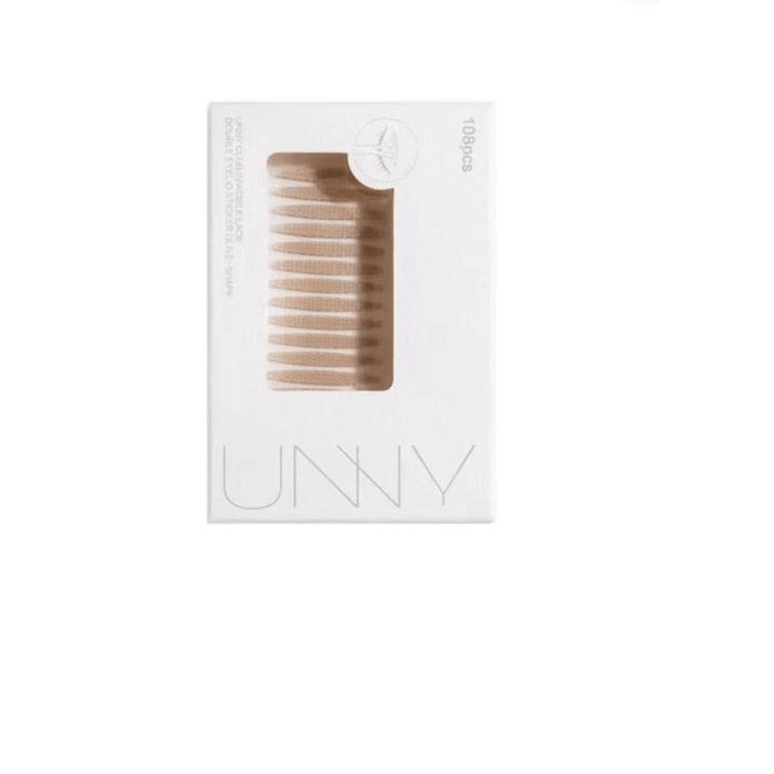 【中国直送】UNNYCLUB UNNY Youyi シミュレーションレース二重まぶたテープ（女性用）、シームレス、目立たない、自然なふっくら目、M字型、108枚入り×1箱