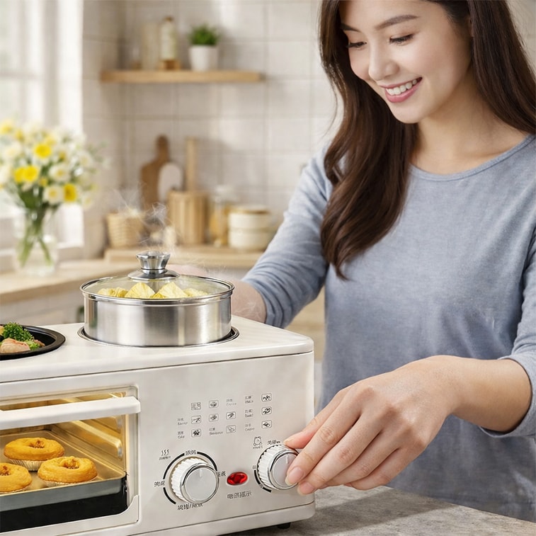 元谷 懶人早餐神器 四合一多功能早餐機 多士爐煎蛋一體 3