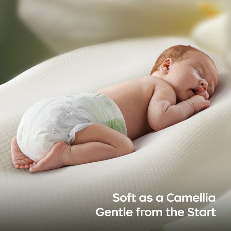 BC BABYCARE 尿不湿 NB码-68片/包 山茶轻柔婴儿纸尿裤 腰贴型纸尿裤  适用月龄0-1个月 5kg以内 6