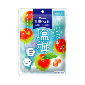 [일본 직배송] 칸로 건강 목캔디, 바다 소금 매실맛, 70g